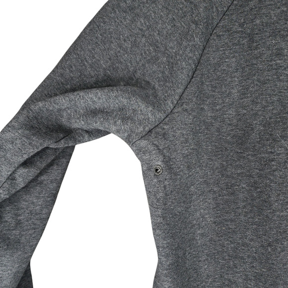 Tuxy One Piece Sweatsuit Jumpsuit L Men Gray Top Black Bottom Hooded Zip Fly NEW - Picture 11 of 13